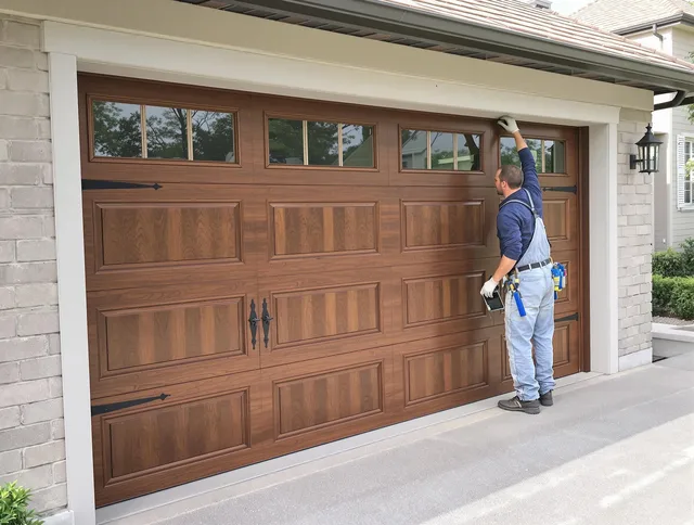 Custom garage door showcase by Tustin Garage Door Repair in Tustin