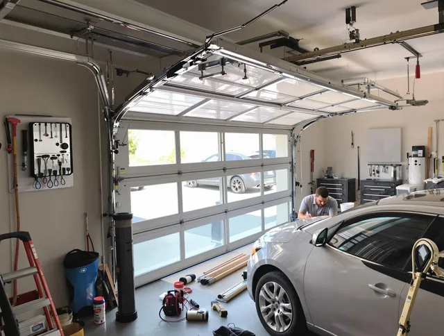 Garage door noise reduction service by Tustin Garage Door Repair in Tustin