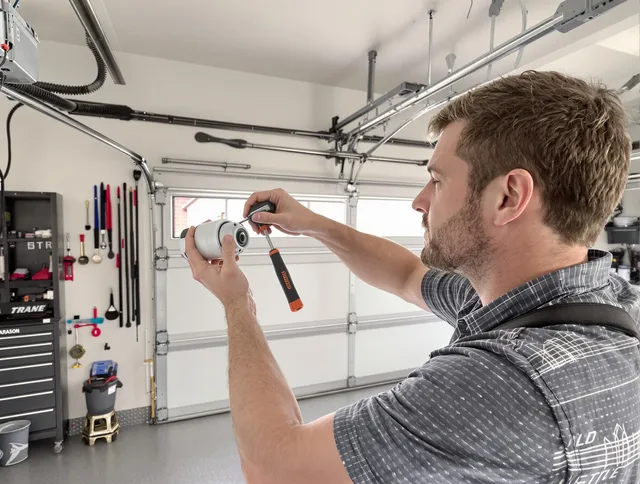 Garage door opener repair service by Tustin Garage Door Repair in Tustin